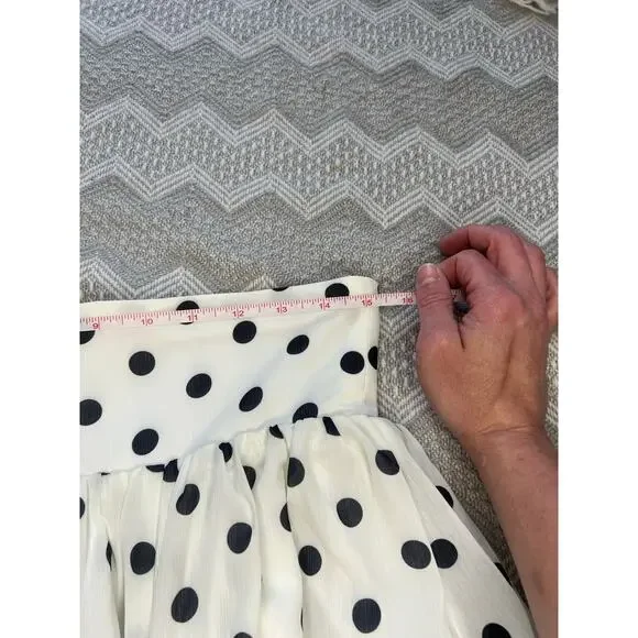 Sunfere Ellie Polka Dot Maxi Skirt Set in White & Black Size XL NWT Going out - Picture 9 of 13